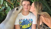 Get kissed by a dolphin!